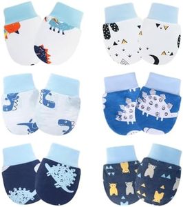 6 Pairs Baby Mittens No Scratch Mittens Infant Soft Gloves Mitten for 0-6 Months Boys Girls