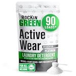 Rockin' Green Activewear Savon Lessive - Natural Eco Laundry Powder Detergent with Tea Tree Oil Scent - Sensitive Skin - Sports Wash Technical Wear - 45oz, 90 Loads