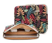 KAYOND Canvas Water-Resistant for 15-15.6 Inch Laptop Sleeve Case Bag (15-15.6 Inches, Forest Series Black)