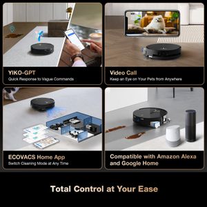 ECOVACS DEEBOT X8 PRO OMNI Robot Vacuum – Smart Mapping, Powerful Suction