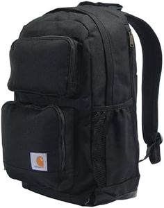 Carhartt 28L Backpack, Durable Pack with Laptop Sleeve and Duravax Abrasion Resistant Base, Everyday Dual Compartment (Black), One Size