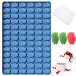 Amyandone Mini Bear Silicone Mold, 78 Cavities Polar Bear Shape Animal Molds for Making Chocolate/Gummy/Candy, Food Grade Bear Gummy Molds for Homemade Snack Biscuits/Fruit Snack (with a Scraper)