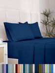 WAEPIC Twin Bed Sheet Set/Comfy/Breathable & Cooling/Extra Soft/Shrinkage&Fade Resistant/Easy care-16inch deep Pockets/Oeko-Tex/Hotel/Soft & Wrinkle Free (4-Navy Blue, Twin)