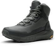 NORTIV 8 Men's Tactical Hiking Boot Lightweight Cushion Sole Boots for Work All Day Side Zipper Motorcycle Combat Military Boot Arch Support 8 Inches Terrascope,Size 8,Grey,NMUMMT2503