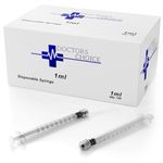 Syringe Sterile with Luer Lock Individually Sealed - 100 Syringes per Box (no Needle) (1ml 100pk)