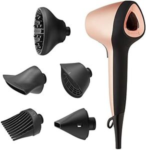 Remington Air3D Plus Hair Dryer, D7779AU, 1800W (AU Plug), Ionic Conditioning For Ultra Smooth Finish, Lightweight, 5 Attachments (Including Diffuser & Curling Concentrator), Black & Rose Gold