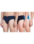 Rupa Jon Men's Cotton Brief (Pack of 3)(8903978687711_JN Brief_90_Navy/Sky/Airf)(Colors and Prints May Vary)