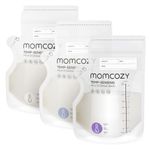 Momcozy Easy Pour Breastmilk Storage Bag, 8Oz, Temp-Sensing Color Change, 60 Count Milk Bag with Self Standing for Breastfeeding, No Leak Presterilized for Freezer, Recyclable & BPA Free