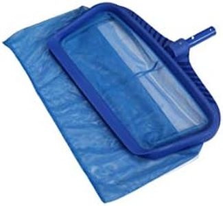 Pool Skimmer Leaf Rake for Cleaning Swimming Pool & Pond, Pool Skimmer Fine Mesh Deep Bag Catcher with Strong Plastic Frame