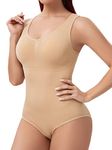 Joyshaper Womens Shapewear Bodysuits Tummy Control Full Body Shaper Seamless Shaping Tank Tops Ladies Waist Trainer Underwear Beige,M