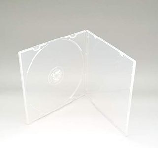 Maxtek 5.2mm CD Case, Slim Single Clear PP Poly Plastic Cases with Outer Sleeve, 100 Pack.