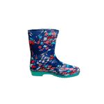 SUMAR™ STUDENT PRINTED GREEN sole Ladies Gum Boot, Safety Anti-Static, Anti-Slip, Flexible PVC, Puncture & Tear Resistant, Oil/Water/Acid Resistance, Lightweight and Industrial/Worker Purpose (SIZE 7)