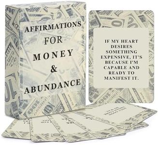 Isaac Liev Positive Money Affirmation Cards – 50 Affirmations for Manifestation Wealth Attraction Quotes- Manifesting Prosperity Mantras Deck – Daily Motivational Mindset for Men & Women
