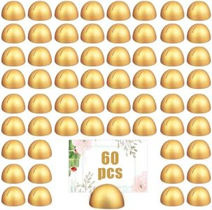 LECEHIVO 60 Pcs Place Card Holders Modern Table Number Stands Setting Clips Round Place Card Stands for Birthday Party Wedding Anniversary Reception Banquet (Gold)