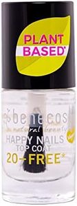 Benecos - natural beauty 94724 - Happy Nail Smalto Top Coat - 8FREE - Permeabile all'acqua - 5 ml - Cristallo