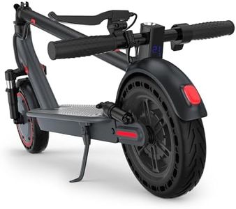 Alloweek Electric Scooter - 500W Motor, 10" Solid Tires, Max 21.7 Miles & 21 MPH, Dual Braking System and App Control, Portable Folding Commuting Electric Scooter for Adults