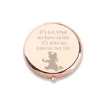 WUSUANED Eeyore Makeup Mirror It’s Not What We Have in Life It’s Who We Have in Our Life Jewelry Eeyore Lover Gift