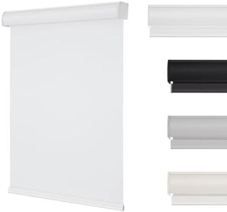 Changshade Cordless Blackout Roller Shades with Valance, Room Darkening Roll-up Shade Easy Install, Fabric Windows Blinds for Home, Bedroom and Office, 48" W x 72" H, White ROL48WT72D