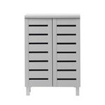 Timber Art Design UK Shoe Storage Cabinet Organiser,Shelving for Space Saving, Shoe Shelves, Cupboard Hallway Bedroom (33 x 60 x 87.2 cm, Dark Grey)