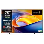 Toshiba 189 cm (75 Inches) 4K Ultra HD Smart QLED TV | Dolby Vision Atmos, HDR10+ | 144 Hz Panel | 36W Powerful Speaker | REGZA Engine ZRi | Voice Control | VIDAA OS | 75Z570RP (Black)