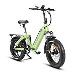 Bodywel F20Pro 20" Foldable E-Bike,250W Brushless Motor, Max Speed 15.5 MPH,748.8Wh Battery, 70-100 km Range, Hydraulic Disc Brakes, Easy Assembly (green)