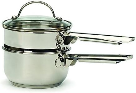 RSVP International 1-quart Induction Double Boiler, 2 Cups, Multi Color