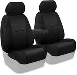 Coverking Custom Fit Front 50/50 Bucket Seat Cover for Select Toyota FJ Cruiser Models - Spacermesh Solid (Black)