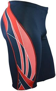 Adoretex Men's Side Wings Jammer Swimsuit (MJ009) - Navy/Red - 34