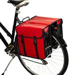 BikyBag Classic CW - Waterproof Bicycle Double Pannier Bag Bicycle Cycle Bike Shopping (Red)