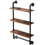 IBUYKE Pipe Floating Shelves, Wall Shelf Outdoor, 60x20x103cm, Decorative Shelving Unit for Wall, Plant Stand, Storage Organiser Shelf for Bedroom, Bathroom, Living Room, Office RF-TM015