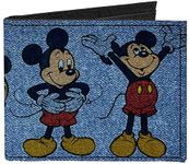 Buckle Down - Bi-Fold Wallet Canvas Bifold Wallet - Mickey Mouse Men's