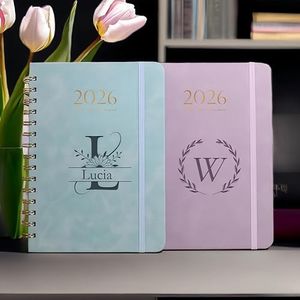 Personalized academic Planner 2025-2026 For Women & Men，Monthly and Weekly Calendar Planner, Aug 2025 - Jul 2026,Custom A5 Leather Schedule Notebook，Gift For Her,Gift For Colleagues And Leaders