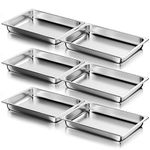 WantJoin Full Size Steam Table Pans, 6-Pack 2.5 Inch Deep Restaurant Steam Table Pans Commercial, Hotel Pan Made of 201 Gauge Stainless Steel
