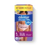 Always Discreet, Incontinence & Postpartum Underwear For Women, Maximum Protection, Large, 28 Count