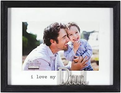 Malden International Designs I Love My Dad 4x6 Black Expressions Metal Attachment Matted Picture Frame