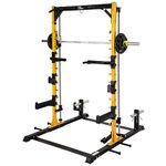 ALTAS STRENGTH Squat Rack Power Cage Function Half Smith Workout Light Commercial Home Gym Fitness Equipment Tower Weight Lifting Machine Upper Body Strength Training 3035