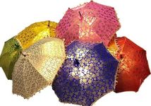 5 Pcs Lot (Silk Umbrella) Indian We