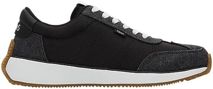TOMS Women's, Wyndon Sneaker, Black Slubby Woven Washed Canvas, 7 US