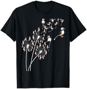 Dandelion Puffin Flower, Floral Puffin Tree T-Shirt