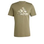 adidas Men's Camo Badge of Sport Graphic Tee, Olive Strata, L