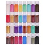 Mica Powder, Natural Powder Pigments, For DIY Slime, Adhesive Pigments, Bath Bomb Dyes, Soap Making, Etc. (32 Colors 5g/0.17oz Each)