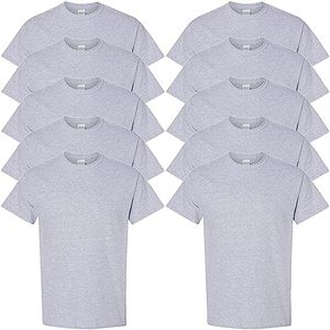 Gildan Unisex-Adult Heavy Cotton T-Shirt, Style G5000, Multipack, Sport Grey (10-pack)