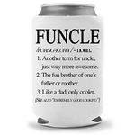 Funcle Can Coolie | Like a Dad Best Uncle Craft Beer Gift | High Quality Insulated Neoprene Can Cooler for tailgaiting, bbq, parties, and family outings | Aunt Uncle Gifts (Funcle)