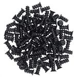 50Pcs Computer Case Fan Screws M5x10mm PC Fan Mounting Screws - CPU Radiator Fan Screws Case Cooling Cooler PC Fan Mount Screws - Black Self Tapping Screws - Replacement Computer Motherboard Screws