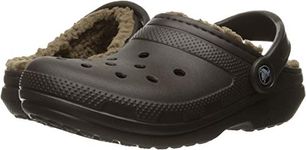 crocs Unisex Classic Lined Espresso and Walnut Clogs and Mules - M5W7