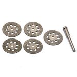 Diamond Cutting Wheel, 5PCS 1/8" Diamond Cutting Discs Cut-Off Wheel Blades Set for Dremel Rotary Tool by Oudtinx