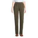 Lands' End Women's Sport Knit High Rise Corduroy Elastic Waist Pants, Forest Moss, X-Large Plus