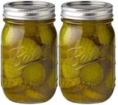 ZEPOLI - 500 ml Wide Mouth Mason Jar Glass Jars with Metal Airtight Lids for Meal Prep, Food Storage, Canning, Drinking, Overnight Oats, Jelly, Dry Food, Spices (2 PACK)