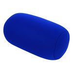 Micro Mini Microbead Roll Pillow Back Cushion Car Seat Sofa Column Pillow Sleeping Neck Support for Home Office Travel (Color : Blue),Neck Pillows