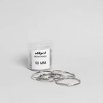 oddpod™ 40 Pcs 50MM Metal Iron Nickel Plated Binder Ring/Book Ring for Scrapbooking/Art & Craft/DIY/Photo Album (5 CMS) - Pack of 40